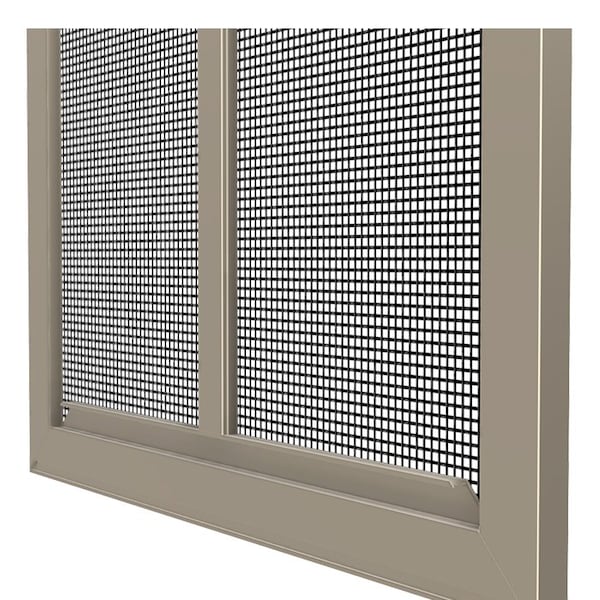 21 In W X 26 In H Slider Glider Window Screen, SL3, Aluminum Mesh, Almond